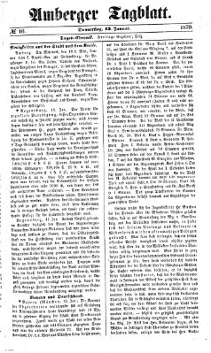 Amberger Tagblatt Donnerstag 13. Januar 1870