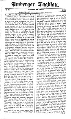 Amberger Tagblatt Mittwoch 19. Januar 1870