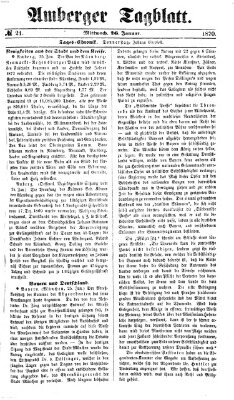 Amberger Tagblatt Mittwoch 26. Januar 1870