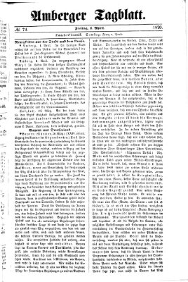 Amberger Tagblatt Freitag 1. April 1870