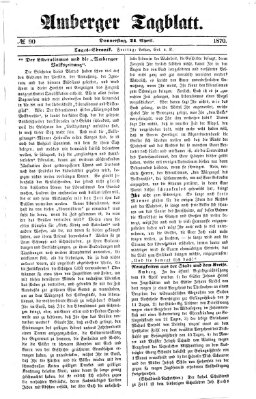 Amberger Tagblatt Donnerstag 21. April 1870