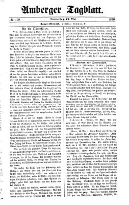 Amberger Tagblatt Donnerstag 12. Mai 1870