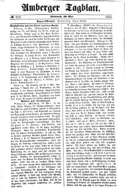 Amberger Tagblatt Mittwoch 18. Mai 1870