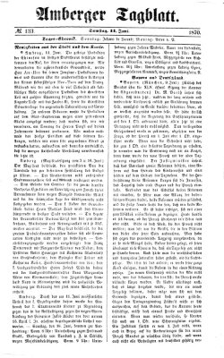 Amberger Tagblatt Samstag 11. Juni 1870
