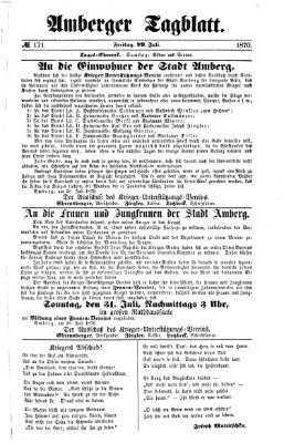 Amberger Tagblatt Freitag 29. Juli 1870
