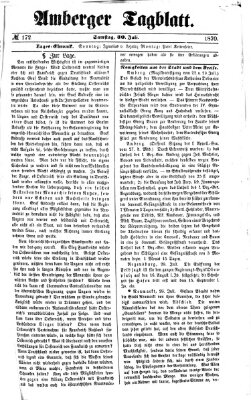 Amberger Tagblatt Samstag 30. Juli 1870
