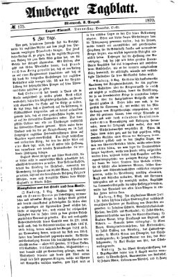 Amberger Tagblatt Mittwoch 3. August 1870