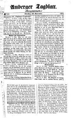 Amberger Tagblatt Dienstag 13. September 1870