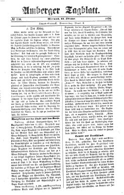 Amberger Tagblatt Mittwoch 12. Oktober 1870