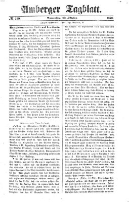 Amberger Tagblatt Donnerstag 13. Oktober 1870
