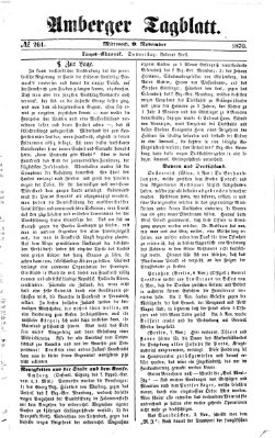 Amberger Tagblatt Mittwoch 9. November 1870