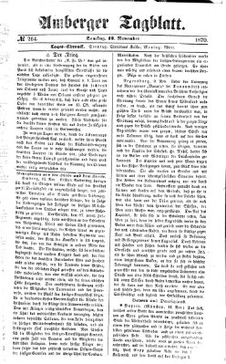 Amberger Tagblatt Samstag 12. November 1870