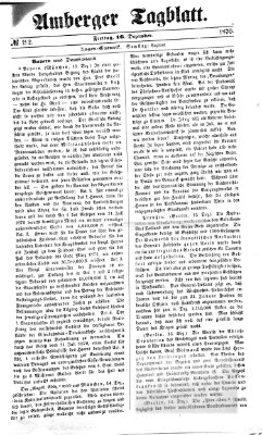 Amberger Tagblatt Freitag 16. Dezember 1870