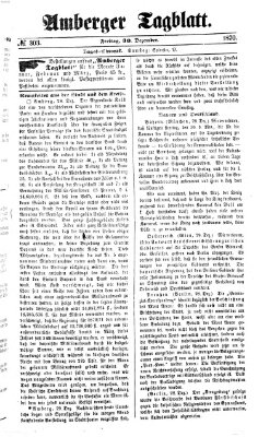 Amberger Tagblatt Freitag 30. Dezember 1870