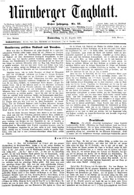Nürnberger Tagblatt Donnerstag 16. Dezember 1869