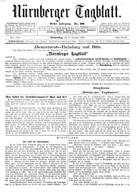Nürnberger Tagblatt Donnerstag 30. Dezember 1869