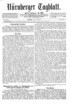 Nürnberger Tagblatt Samstag 16. Juli 1870