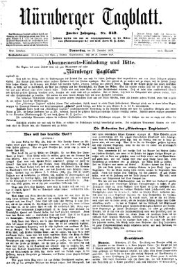 Nürnberger Tagblatt Donnerstag 29. Dezember 1870