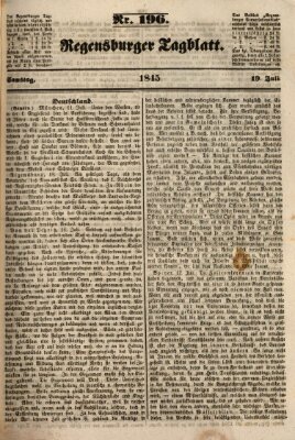 Regensburger Tagblatt Samstag 19. Juli 1845