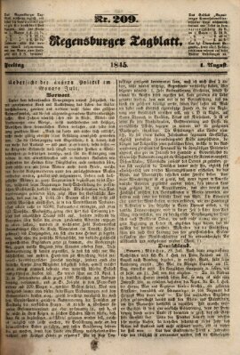 Regensburger Tagblatt Freitag 1. August 1845