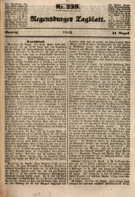 Regensburger Tagblatt Sonntag 31. August 1845