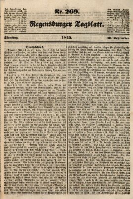 Regensburger Tagblatt Dienstag 30. September 1845