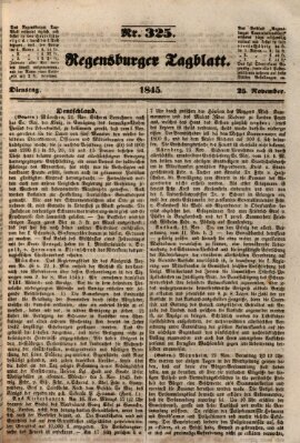 Regensburger Tagblatt Dienstag 25. November 1845