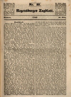 Regensburger Tagblatt Mittwoch 18. März 1846
