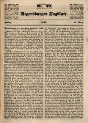 Regensburger Tagblatt Freitag 20. März 1846