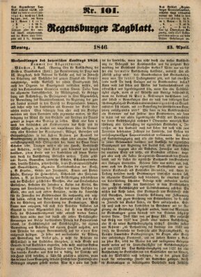 Regensburger Tagblatt Montag 13. April 1846