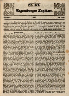 Regensburger Tagblatt Mittwoch 24. Juni 1846