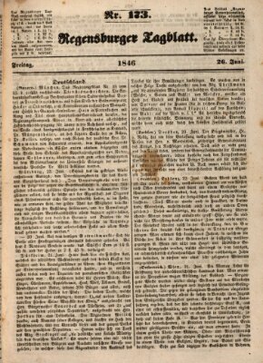Regensburger Tagblatt Freitag 26. Juni 1846