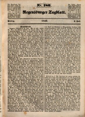 Regensburger Tagblatt Freitag 3. Juli 1846