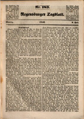 Regensburger Tagblatt Montag 6. Juli 1846