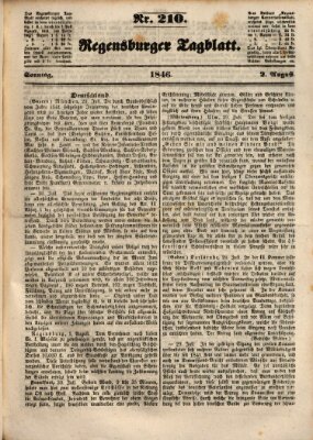 Regensburger Tagblatt Sonntag 2. August 1846