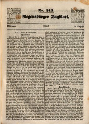Regensburger Tagblatt Mittwoch 5. August 1846
