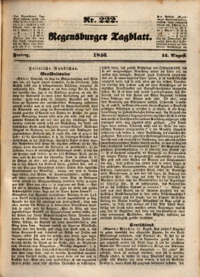 Regensburger Tagblatt Freitag 14. August 1846