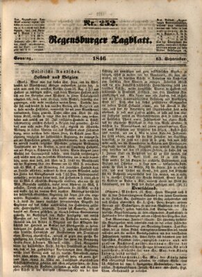 Regensburger Tagblatt Sonntag 13. September 1846