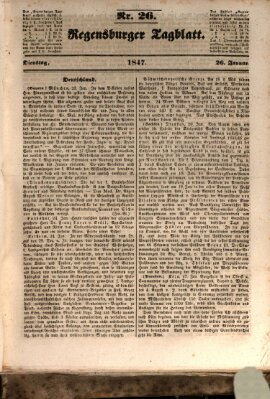Regensburger Tagblatt Dienstag 26. Januar 1847