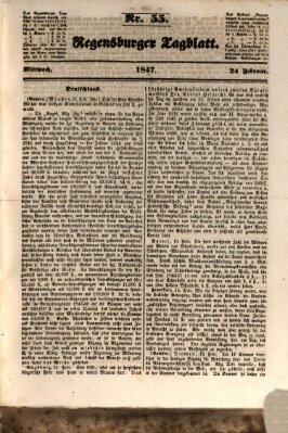 Regensburger Tagblatt Mittwoch 24. Februar 1847