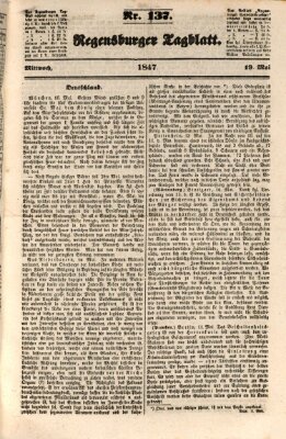 Regensburger Tagblatt Mittwoch 19. Mai 1847