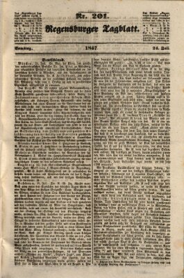 Regensburger Tagblatt Samstag 24. Juli 1847