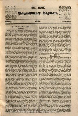 Regensburger Tagblatt Montag 4. Oktober 1847