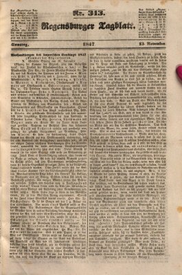 Regensburger Tagblatt Samstag 13. November 1847