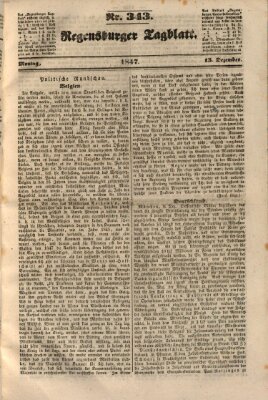 Regensburger Tagblatt Montag 13. Dezember 1847