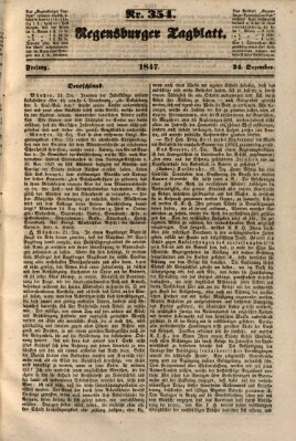 Regensburger Tagblatt Freitag 24. Dezember 1847
