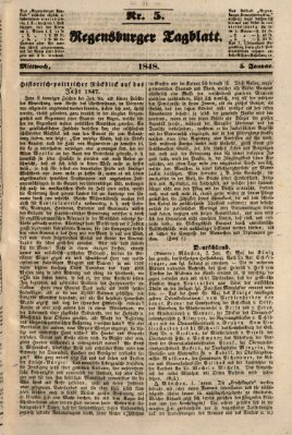 Regensburger Tagblatt Mittwoch 5. Januar 1848