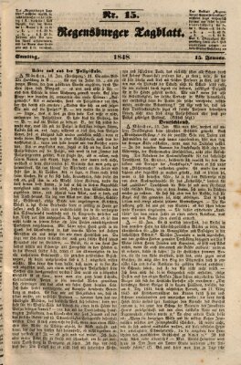 Regensburger Tagblatt Samstag 15. Januar 1848