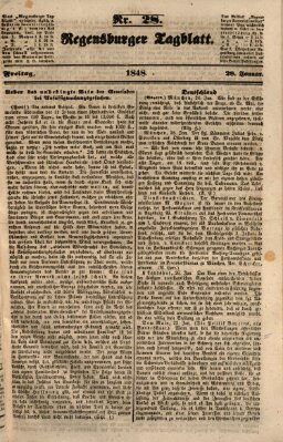 Regensburger Tagblatt Freitag 28. Januar 1848