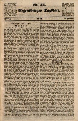 Regensburger Tagblatt Freitag 4. Februar 1848